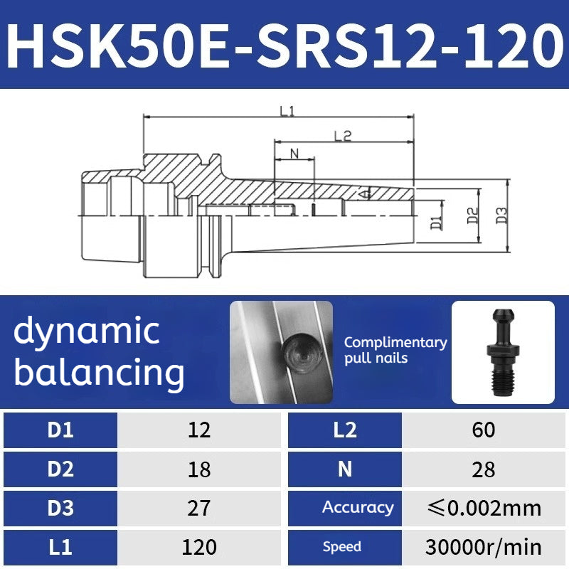 10024 Heat Shrink tool holder Sintered HSK40E Back Pull Tool Holder Shandong Denso Pricision Tools Co.,Ltd.